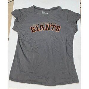 MLB San Francisco Giants shirt youth girls large 5th & Ocean 2009 baseball gray